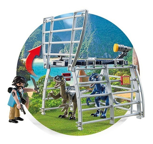 Playmobil Dinos 9433 Hidrodeslizador Con Jaula Para Raptor 67