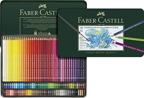 Lápices De Dibujo 120 Colores Surtidos En Lata Faber-castell