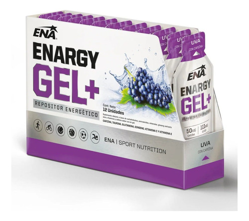 Ena Gel Enargy Con Cafeina Uva X 12u 