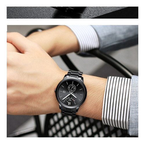Reloj De Cuarzo Ultradelgado Nibosi Calendar Luminous