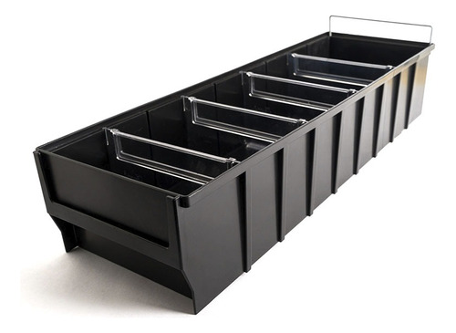 Gaveta Plástica Negra Multibox 50x16x10 Cm Storage Compat