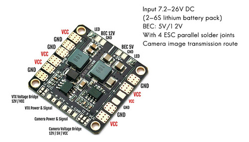Placa De Distribución De Energía Power Hub Pdb Con Bec 5v Y