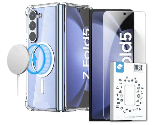 Capa Case Magnética Para Galaxy Z Fold 5 + Pelicula Hydrogel