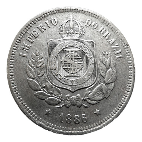 Moeda Brasil Antiga Imperio Cuproniquel 100 Réis 1886 V028