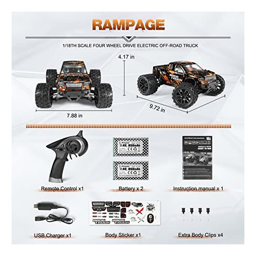 Juguete A Control Remoto Haiboxing Camioneta Negra