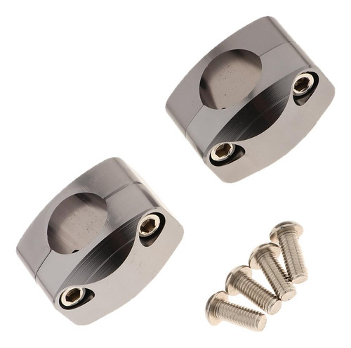 Adaptador De Abrazadera De Barra De Manija Manivelas Plata