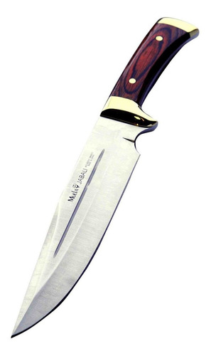 Cuchillo Muela Modelo Jabali 17 Cm Coral Prensado Y Laton