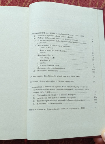 Estudios Sobre La Histeria. Sigmund Freud. (Usado)