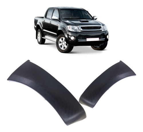 Par Alargador Moldura Parachoque Dianteiro Hilux 2005 A 2011