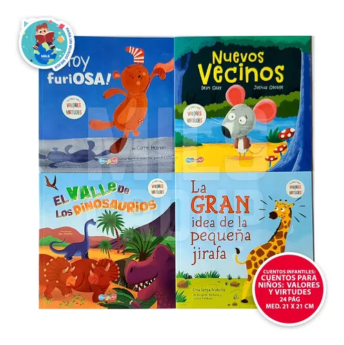 Set De 4 Libros Cuentos Para Niños Valores Y Virtudes