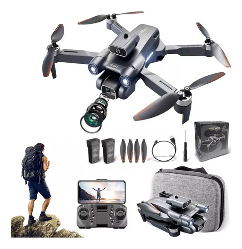 Drone Ls-s1s Max Câmera 4k Motores Sem Escova Com 2 Baterias + Dual Câmera 6k Preto 2.4ghz