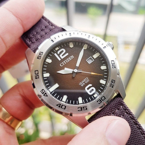 Imagen 6 de 6 de Citizen Quartz Brown Dial Military Bi1041-14x ..... Dcmstore