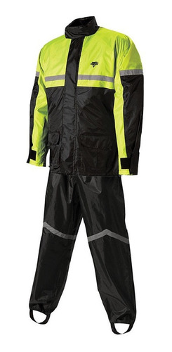 Imagen 1 de 3 de Impermeable Nelson Rigg Talla Xxl Color Negro Verde Moto