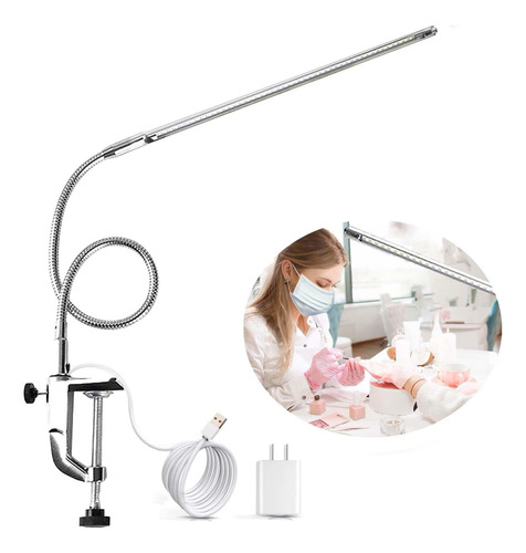 Brokimis Luz De Escritorio Con Abrazadera Usb Led 8w Clip
