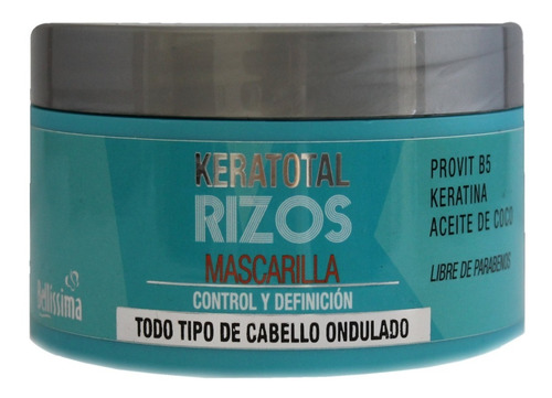 Mascara Bellissima Keratotal 250ml Rizos Cabello Ondulado