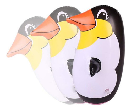 3pz Pingüino Grande 45cm Inflable Juguete Infantil Box Saco