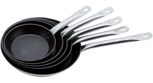 Sarté Acero Inoxidable Con Antiadherente De 20 Cm Cocina Color Gris