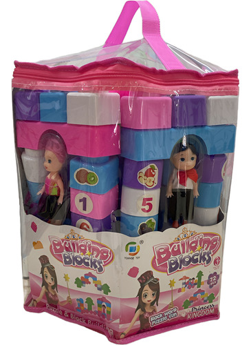 Juego De Encastre Bloques Grandes Construcción Niñas
