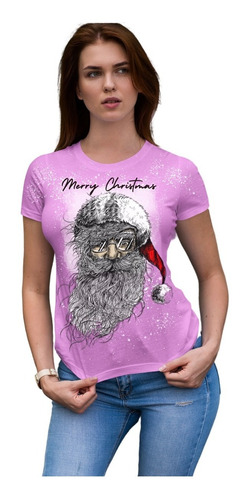 Blusa Navidad Mujer Corte Juvenil Santa Claus  Vintage