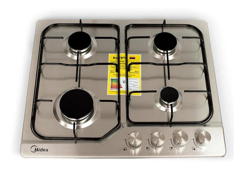 Imagen 1 de 5 de Cubierta 4 Puestos Midea Mtga24f2eas A Gas/ Acero Inox/60cm