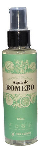 Agua De Romero 120 Ml Para  Cabello Y Piel Rosa Bergamota