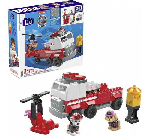 Mega Bloks Paw Patrol Camion De Bomberos Ultimate 37 Pz