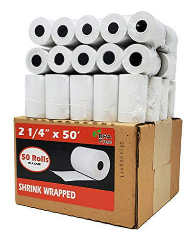 Rollo Papel Térmico 2 1/4  (50 Rolls) Premium.