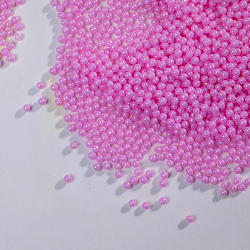 Mini Perlas Comestibles Rosa 2mm Sprinkles 85gr Reposteria Color Blanco