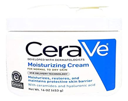 Cerave, Cerave Crema Humectante Con Bomba, 16 Onzas