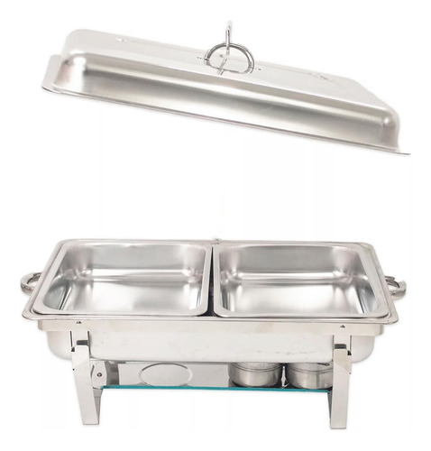 Bufetera Chafer Plegable Acero Inoxidable 11l 2 Espacios
