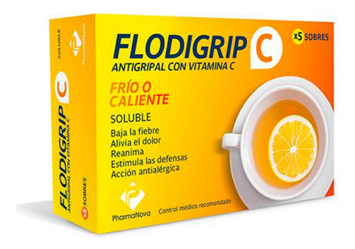 Flodigrip® C X 5 Sobres - Antigripal + Vitamina C