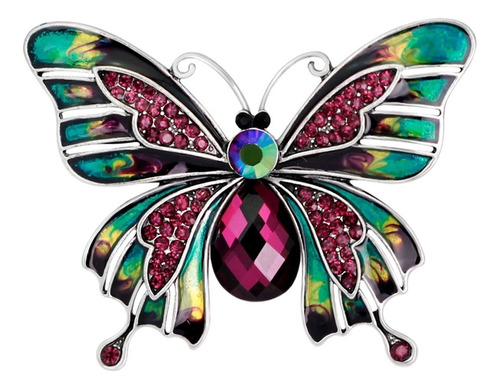 Elegante Broche De Mariposa Con Perlas De Animales For Mujer