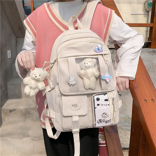 Mochila Impermeable De 16 Pulgadas For Mujer Y Estudiantes