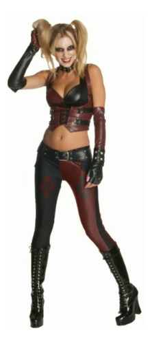 Secret Wishes Batman Arkham City Adult Harley Quinn Costume, Color As Shown
