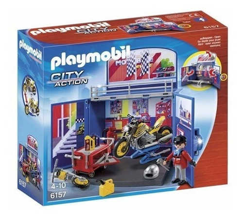 Minha Oficina De Motocicletas Secreta Playbox Playmobil 6157