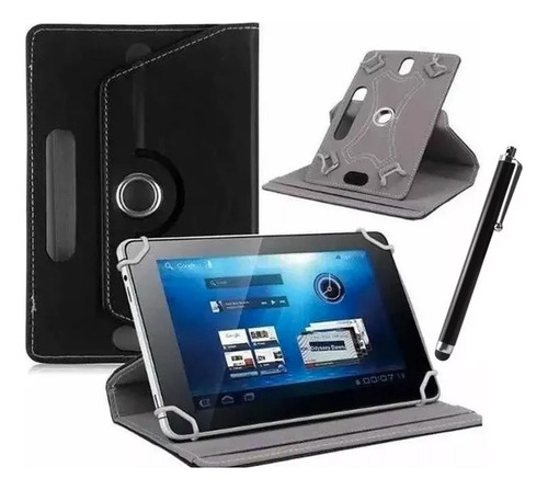 Capa Case Giratória Compatível Tablet Positivo T1085+ Caneta