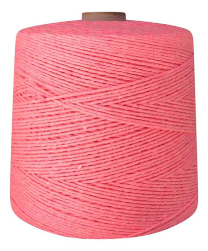 Linha De Crochê Colorida Eco Brasil 6 Fios 1 Kg Barbante Cor Rosa Neon