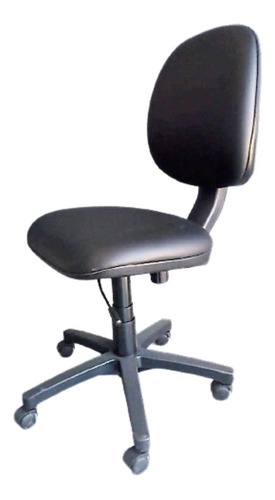 Silla De Escritorio Ergonómica Negra Sin Apoyabrazos