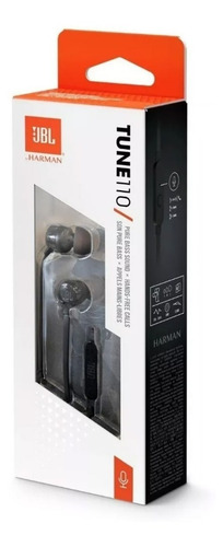 Imagen 5 de 10 de Auriculares In-ear Jbl Tune 110 Jblt110blkam Black