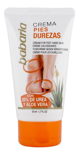 Crema Pies Durezas Babaria Aloe Natural Con Urea 20% × 50ml