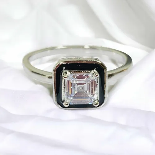 Anillo compromiso cuadrado hotsell
