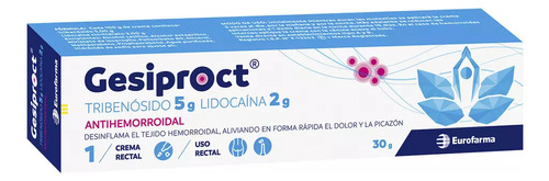 Crema Desinflama Y Elimina Hemorroides Gesiproct 30g