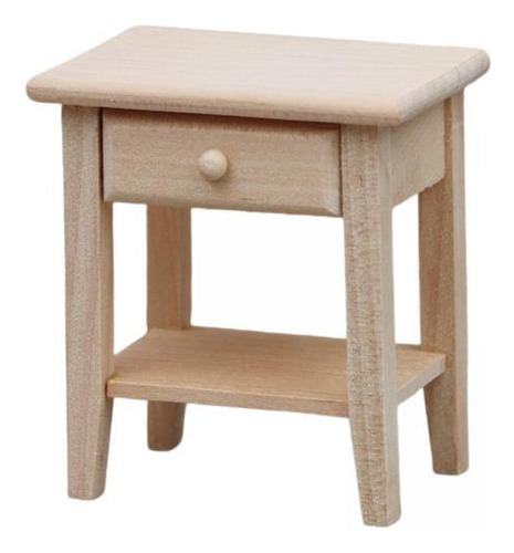 2 X 1/12 Dollhouse Night Stands Con Cajón Dollhouse Mesitas