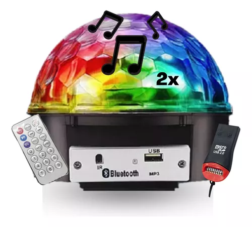 Bola Maluca Dj Jogo De Luz Rgb Bluetooth Musica Pelo Celular