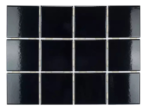 Pastilhas Cerâmicas Colors 10x10 Cm (black)