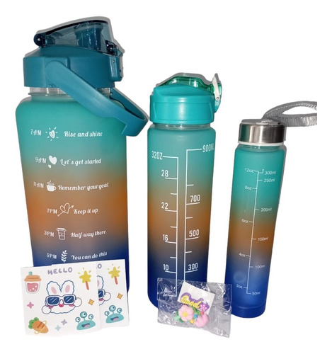 Botella De Agua Motivacional 2 Litros Cooler Termo Lpk