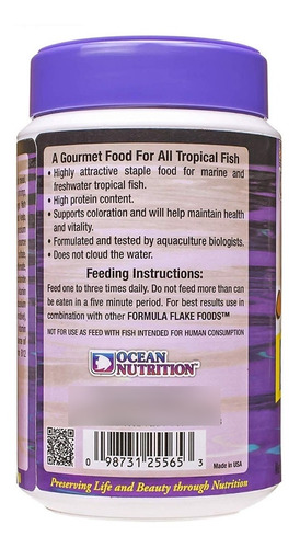 Imagen 2 de 6 de Alimento Para Peces Ocean Nutrition Prime Reef Flake 34 Gr.
