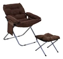 Comprar Silla Plegable Acolchada Con Taburete Tumbona Sofa Exterior Color Café