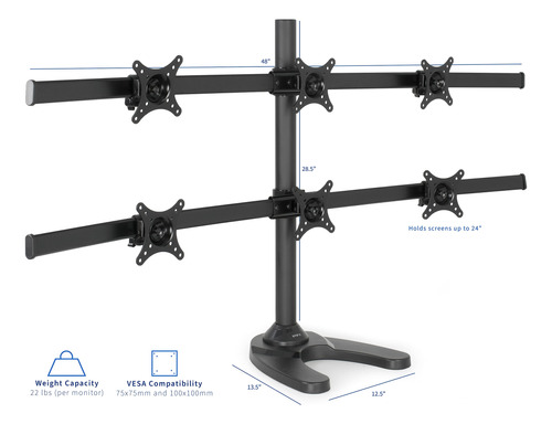 Vivo Soporte Escritorio Para Monitor Lcd Hexagonal (altura 6