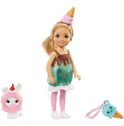 Imagem 1 de 6 de Barbie Club Chelsea Festa Fantasia Sorvete Mattel Ms
